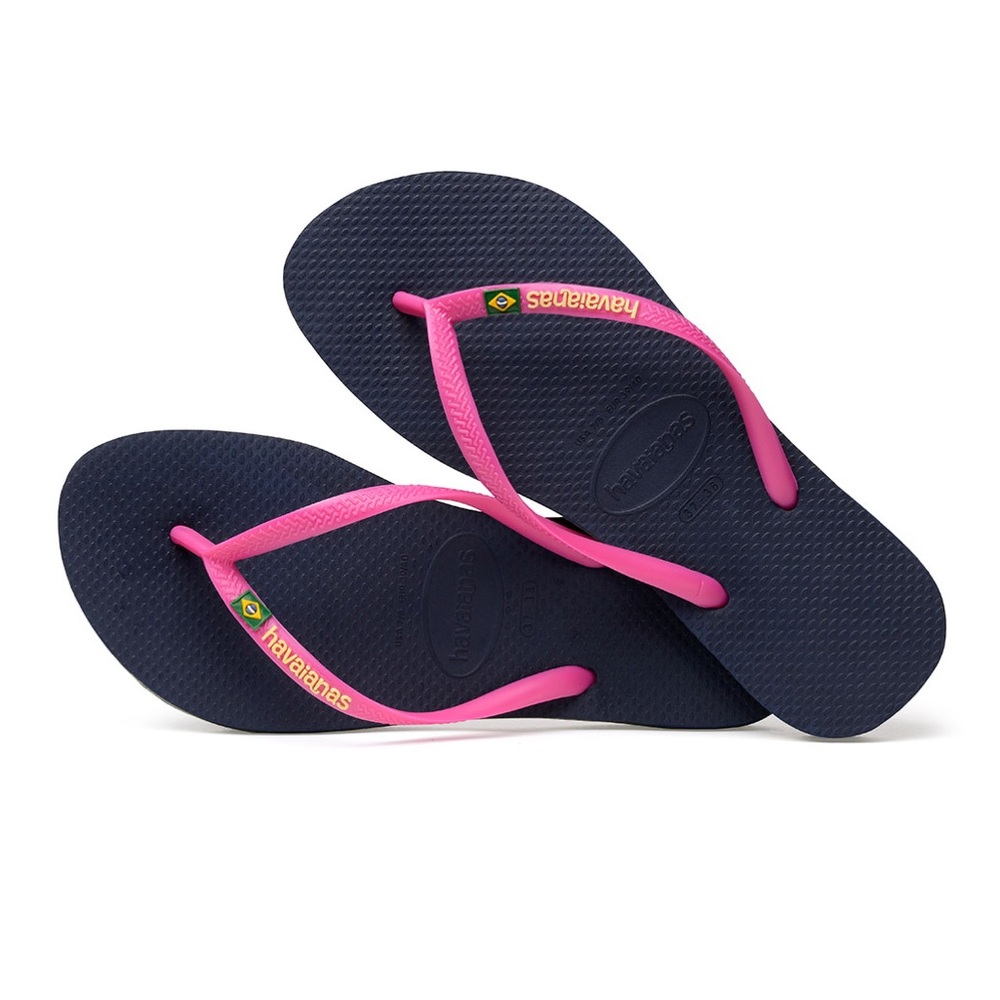ISO: Havaianas Slim Brasil Logo Navy Flip Flop Sandals